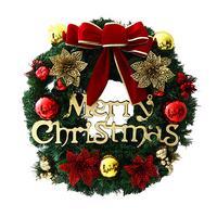 Pine Artificial Christmas Wreath – 40CM Green Rattan Door & Window Hanging Decoration | Pixel & Parcel Co.