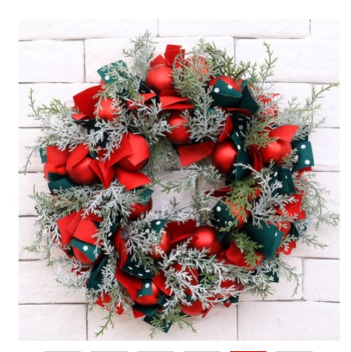 40cm Luxury Christmas Wreath – Elegant Holiday Door Decoration | Pixel & Parcel Co.