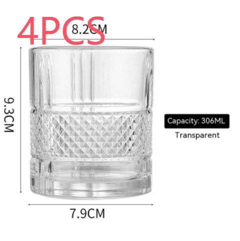 Gold Whiskey Glass – Elegant Household Crystal Wine Glass