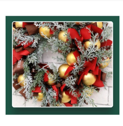 40cm Luxury Christmas Wreath – Elegant Holiday Door Decoration | Pixel & Parcel Co.