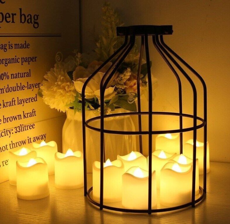 24PCS LED Tea Light Candles – Flameless Battery Operated Wedding & Party Decoration (UK)