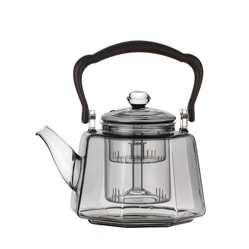 Large Capacity Glass Teapot Kettle — Clear Serving Pot