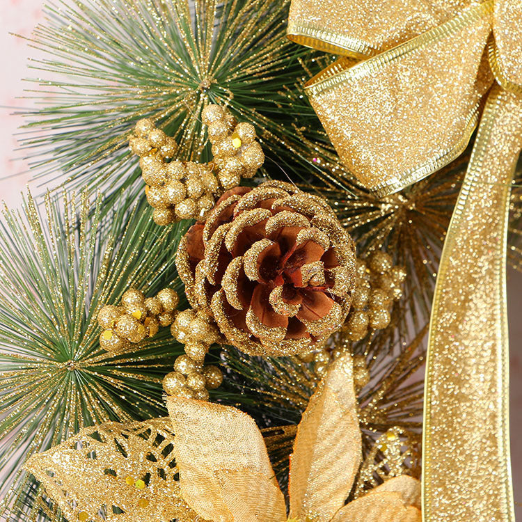 40cm Pine Needle Christmas Wreath – Creative Holiday Ornament Decoration | Pixel & Parcel Co.
