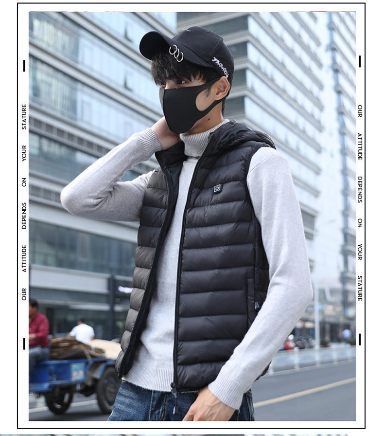 Rechargeable Heated Cotton Vest – Winter Thermal Electric Heating Vest