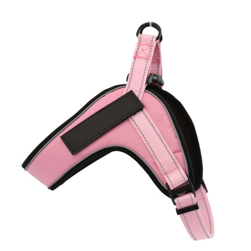 Custom Breathable Dog Harness Vest with Reflective Strip & Metal Buckle