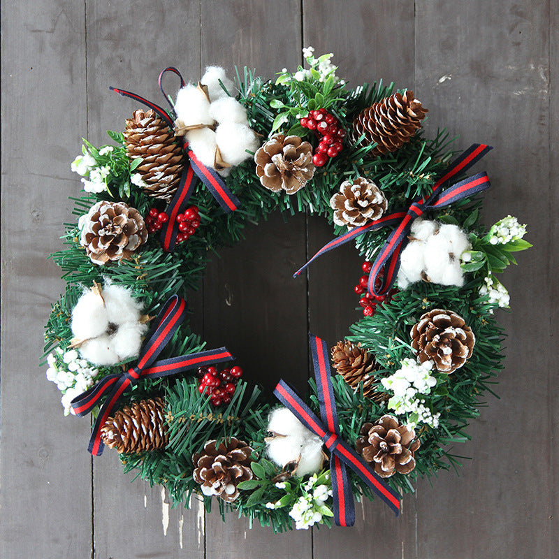 Christmas Ornaments Wreath – 30CM Decorative Holiday Garland | Pixel & Parcel Co.