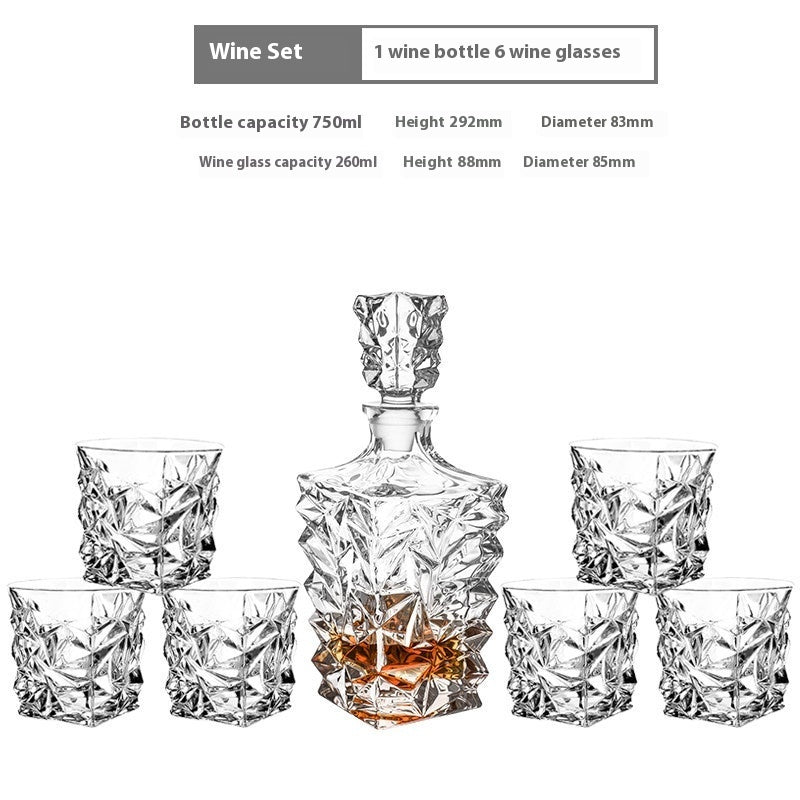 Creative Whiskey Glass Set – Flowering Crystal Liquor Glasses (201–300ml)