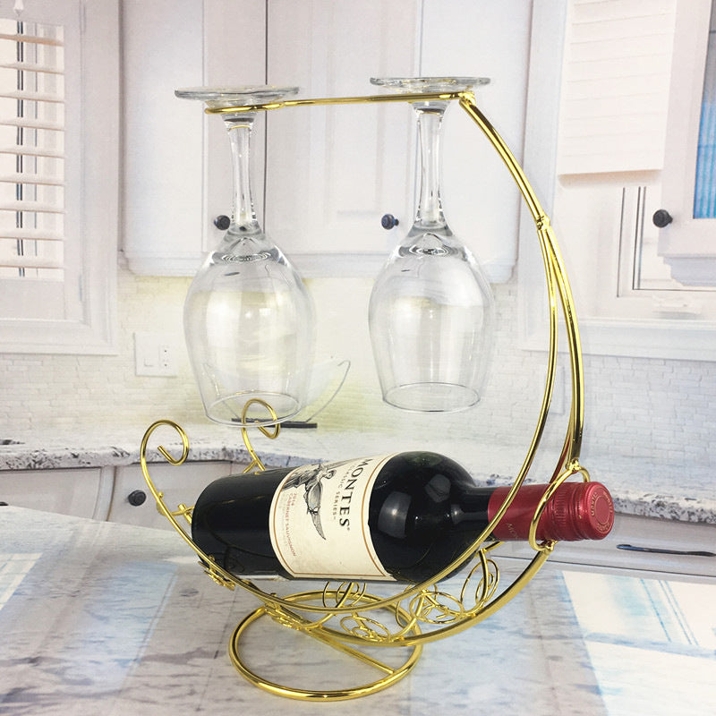 European Style Stainless Steel Wine Glass Rack – Countertop Wine Holder & Display Stand