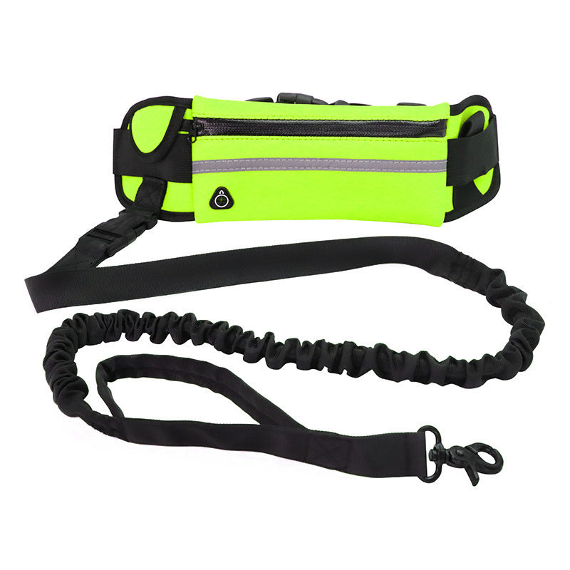Hands-Free Dog Leash & Training Belt – Shock Absorbing Bungee Leash with Phone Pocket & Bottle Holder