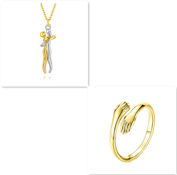 The Love Hug Necklace is the perfect gift for couples – elegant, unisex, and full of meaning.