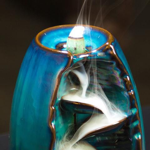 Multi-Layer Ceramic Backflow Incense Burner – Waterfall Aromatherapy Ornament