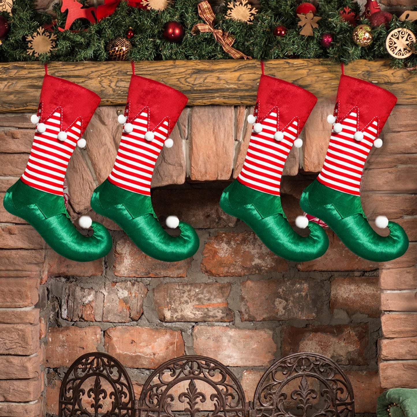 Elf Christmas Stockings – Festive Gift Bag Decoration | Pixel & Parcel Co.