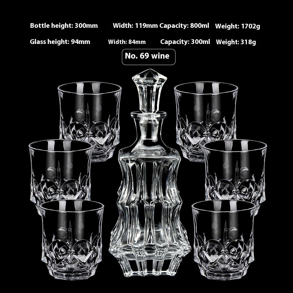 Creative Whiskey Glass Set – Flowering Crystal Liquor Glasses (201–300ml)