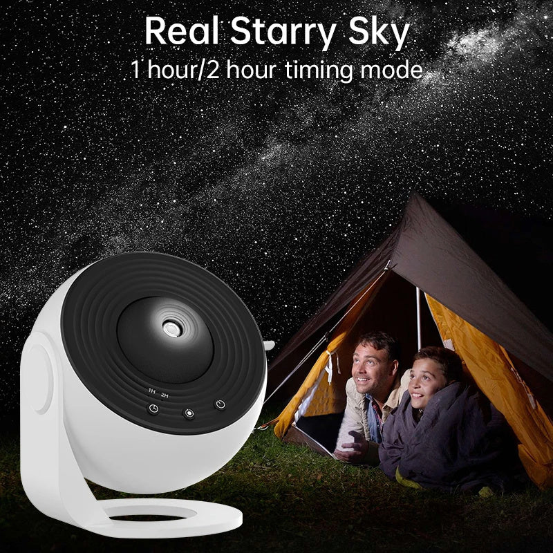 Night Light Galaxy Projector 360° Rotating Starry Sky Planetarium Lamp – Kids Bedroom, Valentines & Wedding Decoration