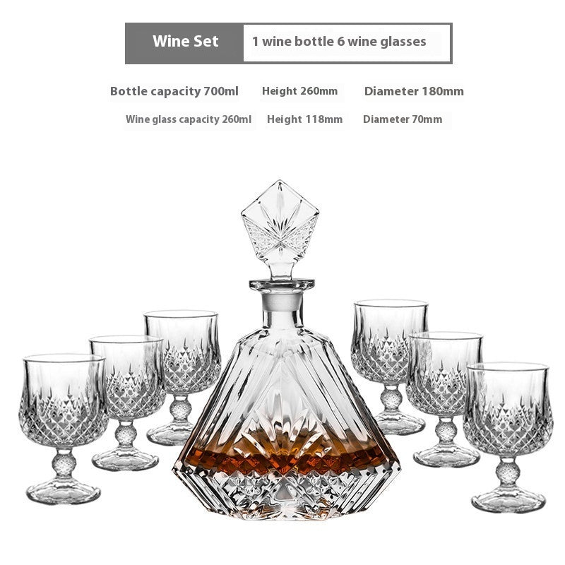 Creative Whiskey Glass Set – Flowering Crystal Liquor Glasses (201–300ml)