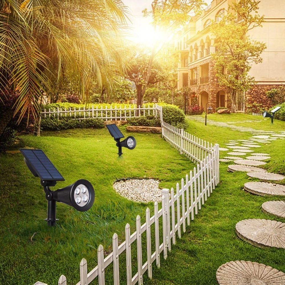 Solar Spot Lights LED Outdoor Garden Pathway Lawn Stake Lamps – Landscape Decoration UK