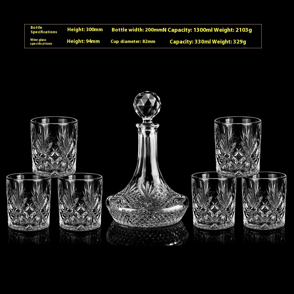 Creative Whiskey Glass Set – Flowering Crystal Liquor Glasses (201–300ml)