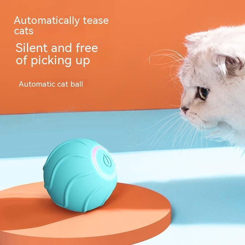 Smart Rolling Cat Toy Ball – USB Rechargeable Automatic Bouncing & Interactive Play Ball for Kittens
