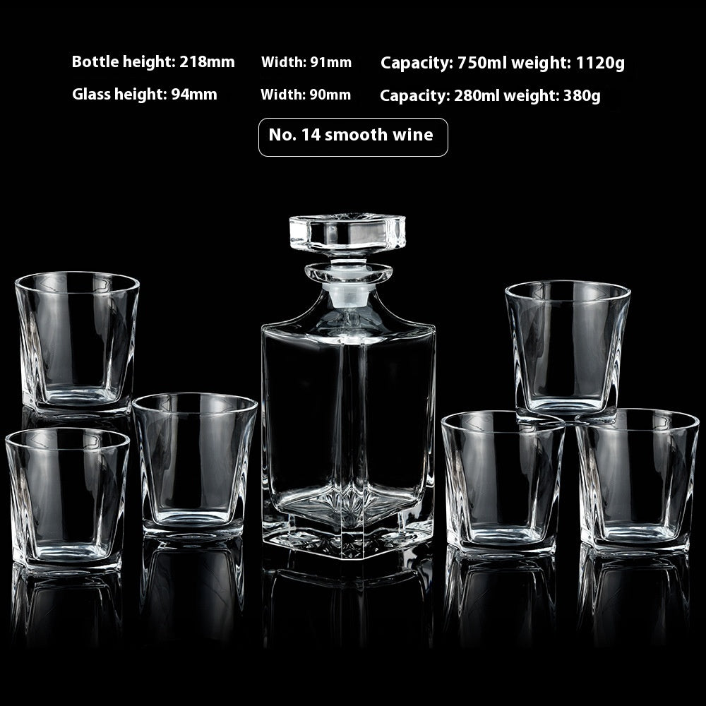 Creative Whiskey Glass Set – Flowering Crystal Liquor Glasses (201–300ml)
