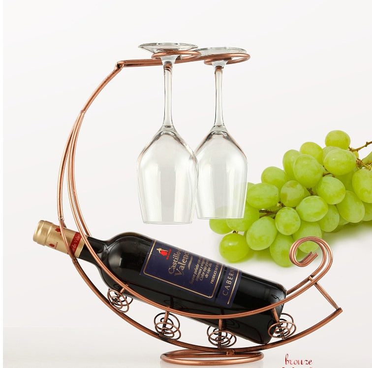 European Style Stainless Steel Wine Glass Rack – Countertop Wine Holder & Display Stand