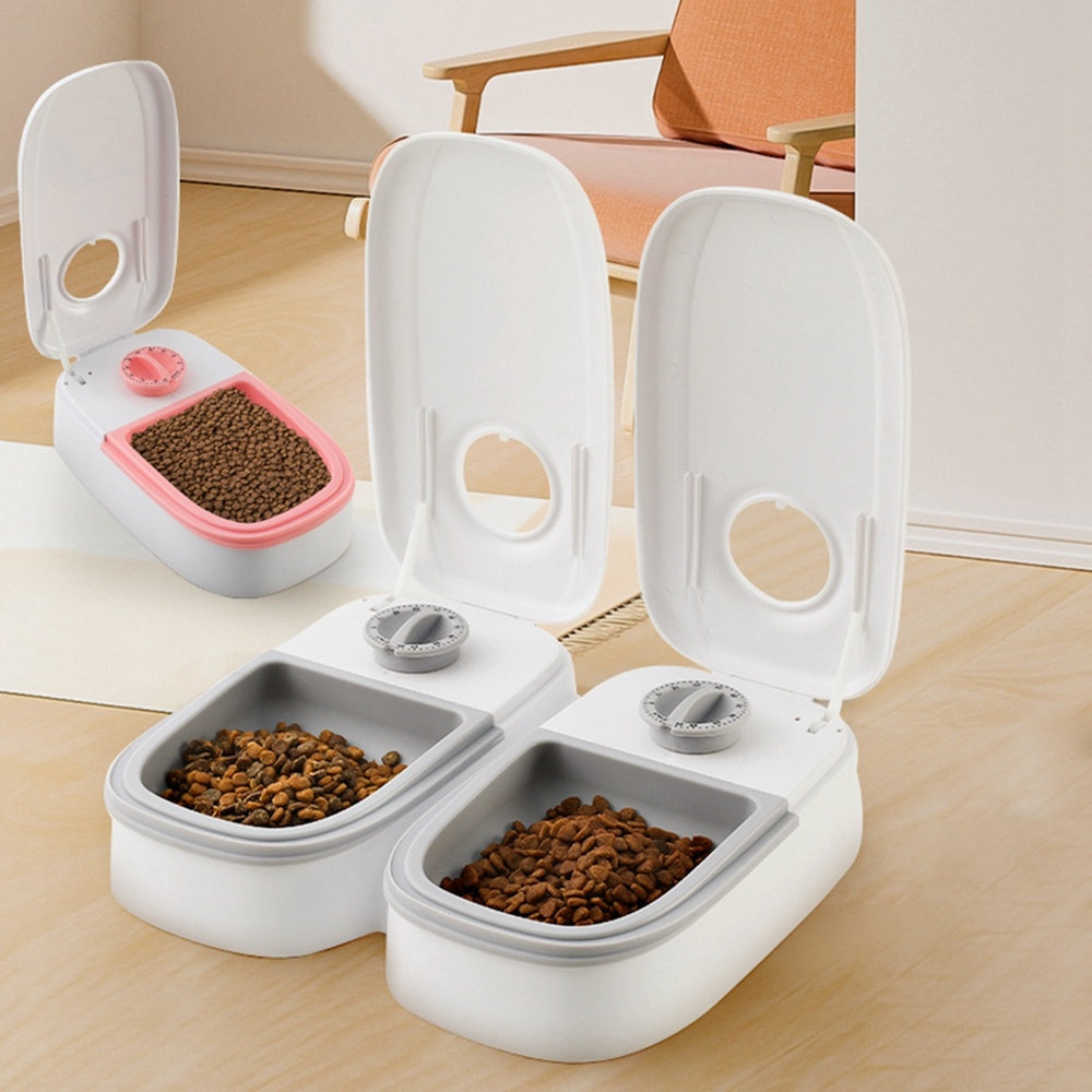 Automatic Pet Feeder – Smart Food Dispenser with Timer & Stainless Steel Bowl for Cats & Dogs
