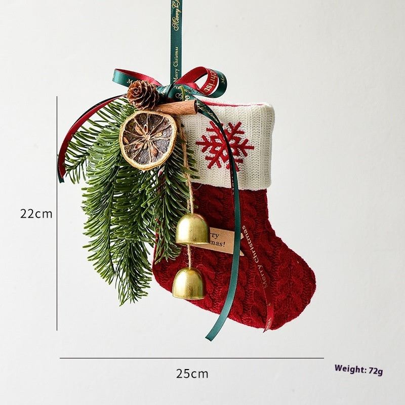 Knitted Christmas Stockings – Festive Holiday Decoration for Home & Scene Layout