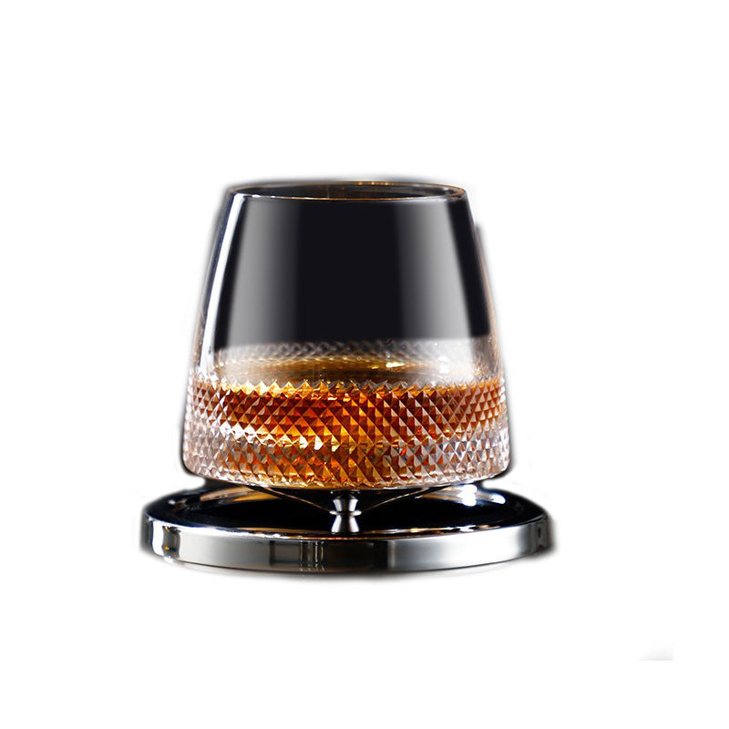 Rotating Whiskey Glass – Fashion Household Crystal Cup (325ml)