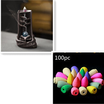 Multi-Layer Ceramic Backflow Incense Burner – Waterfall Aromatherapy Ornament