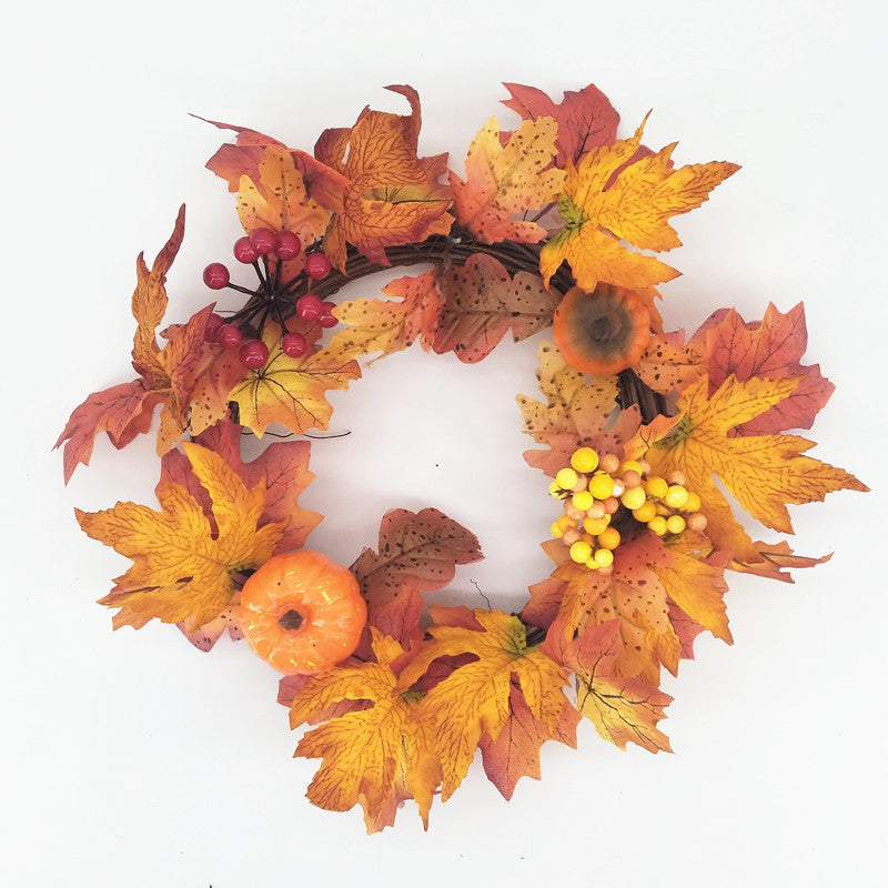 Christmas & Thanksgiving Wreath with Lights – Holiday Door Decoration (Wood) | Pixel & Parcel Co.