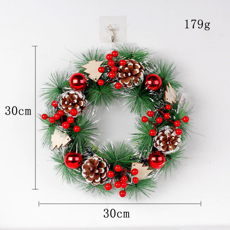 Christmas Simulation Pinecone Wreath – Door Hanging Holiday Decoration | Pixel & Parcel Co.