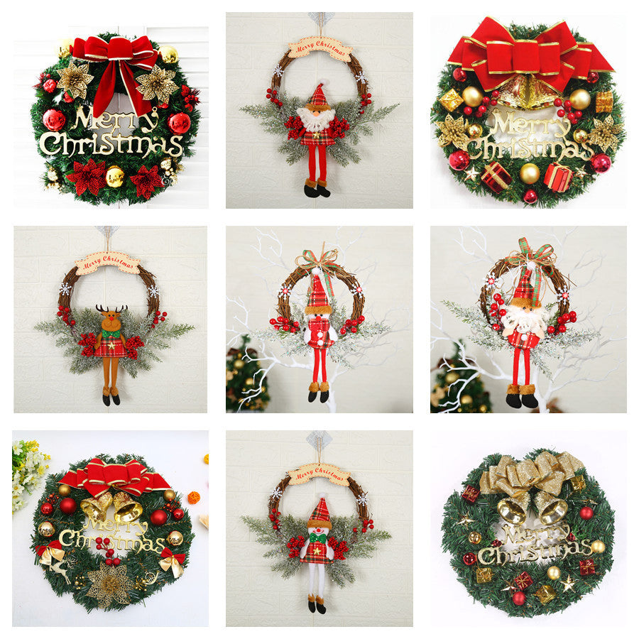 Christmas Decorations Garland Wreath – 30CM Handmade Holiday Ornament (Variety Styles) | Pixel & Parcel Co.