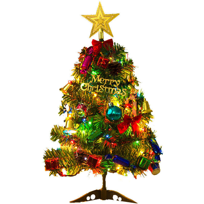 60CM Long Tabletop Artificial Mini Christmas Tree with LED Lights – Holiday Decoration | Pixel & Parcel Co.