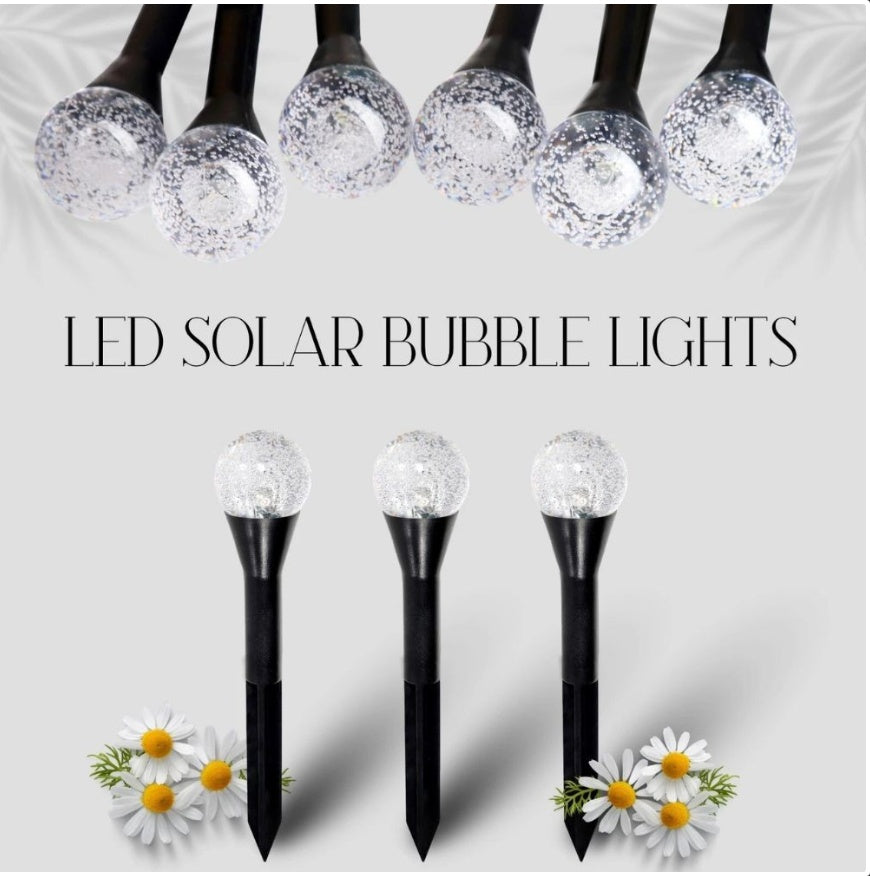 Solar LED Stake Lights – Multi-Coloured 20 Ball Outdoor Garden & Path Lighting