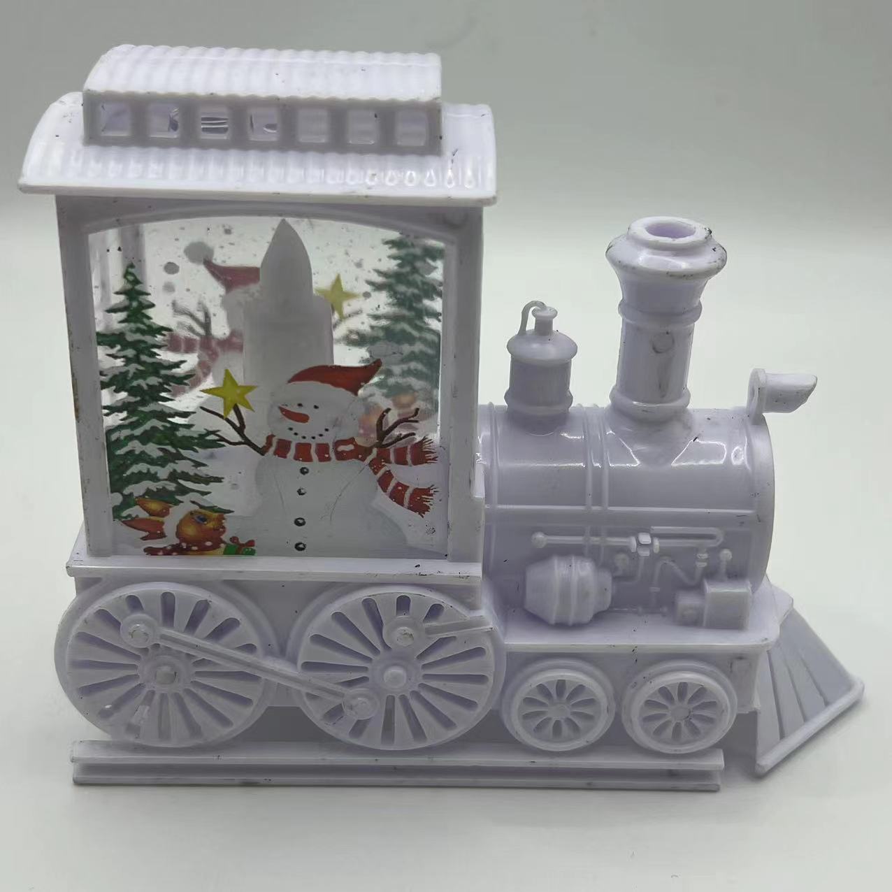 Retro Train LED Night Light – Glowing Christmas Plastic Decoration | Pixel & Parcel Co.