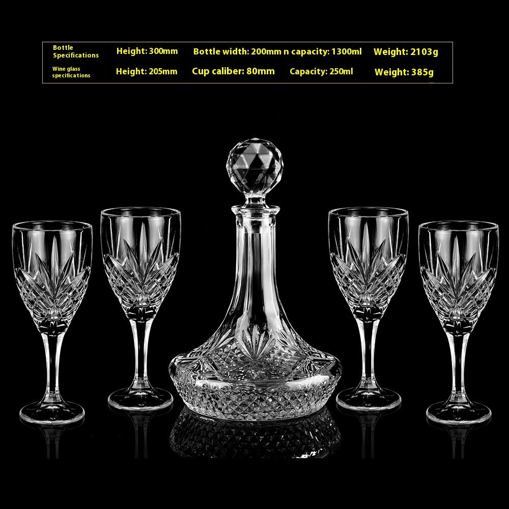 Creative Whiskey Glass Set – Flowering Crystal Liquor Glasses (201–300ml)