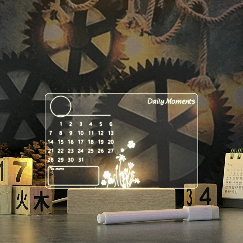 Creative LED Night Light USB Message Board – Holiday Gift with Pen