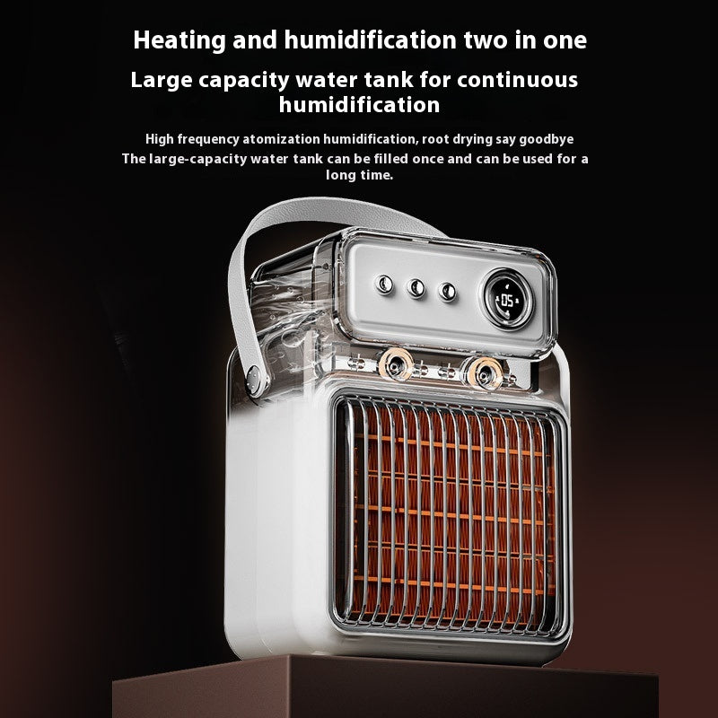 1200W 2-in-1 Room Heater & Humidifier — Table/Desk, Overheat Protection