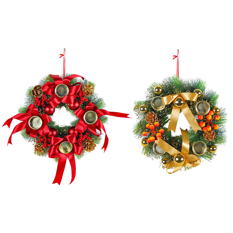 Christmas Candlestick Wreath – Holiday Wedding Table Decoration | Pixel & Parcel Co.