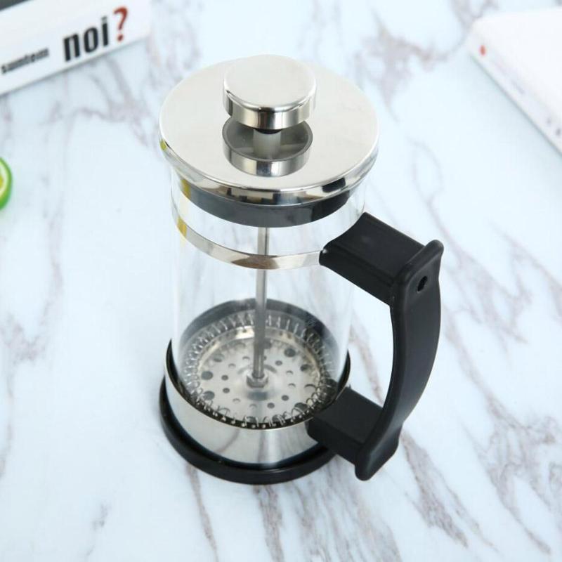 Glass & Stainless Steel Coffee Maker – 350ml Portable Manual Brewer