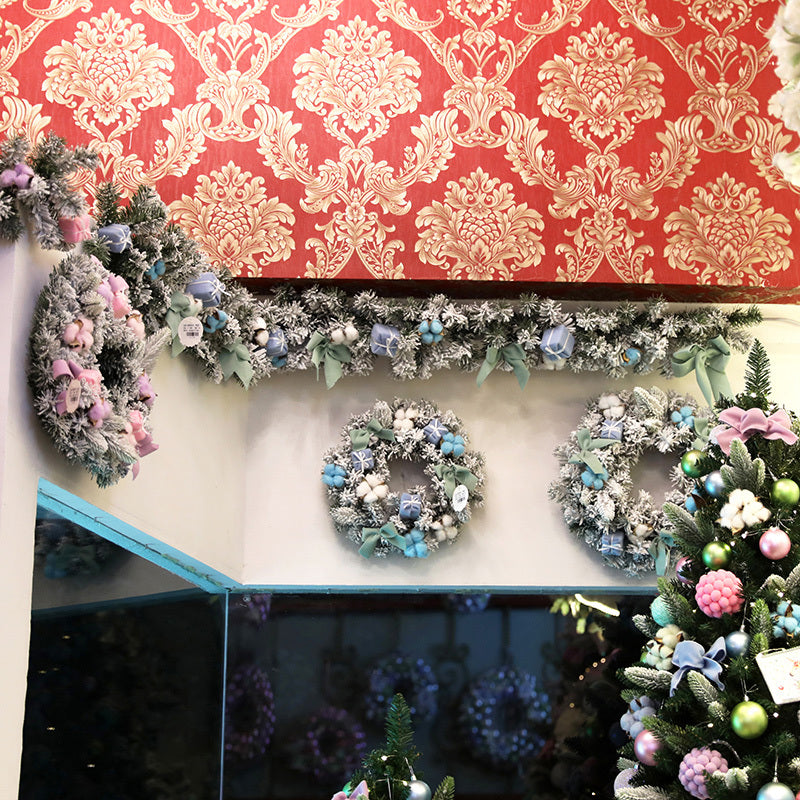 Pink Christmas Wreath – Door Decorations & Holiday Dress-Up Props | Pixel & Parcel Co.