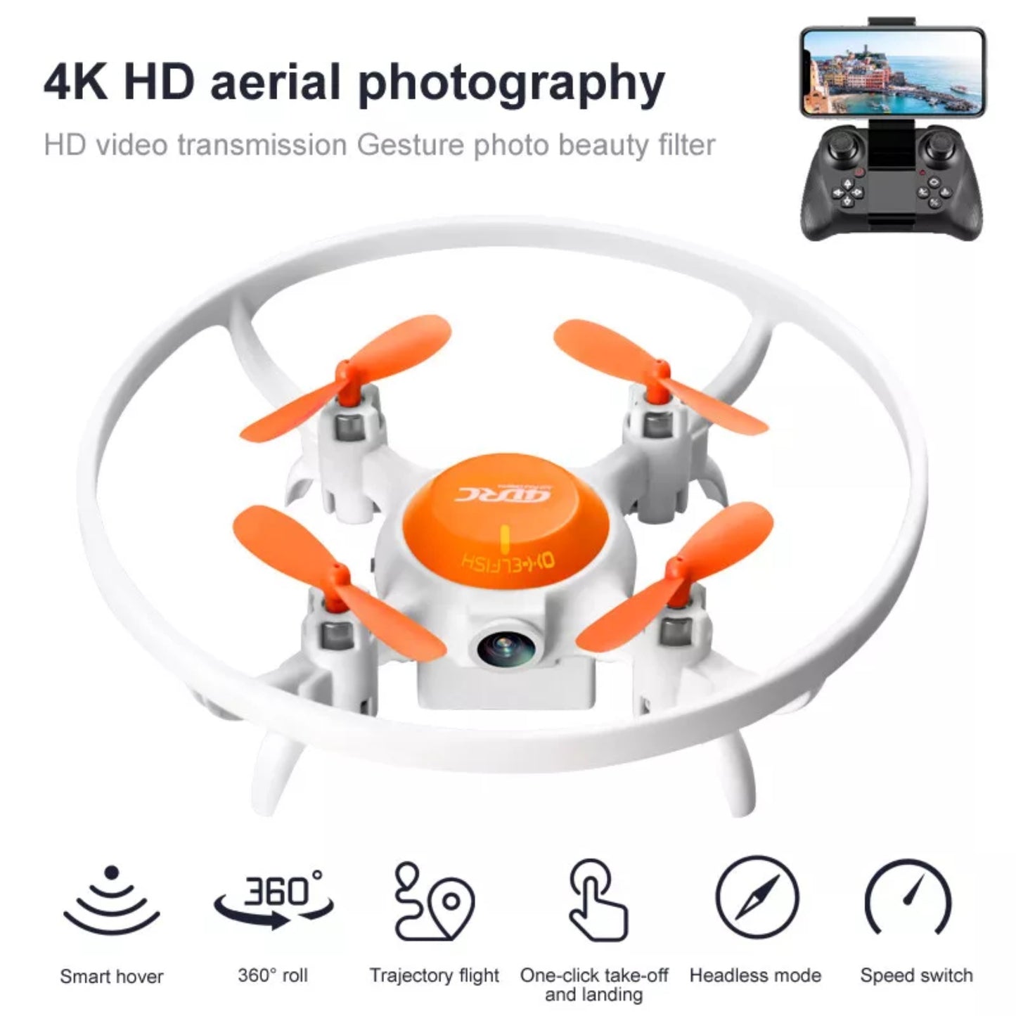 4DRC V5 Mini RC Drone for Kids & Beginners — 720P HD Wide-Angle Camera