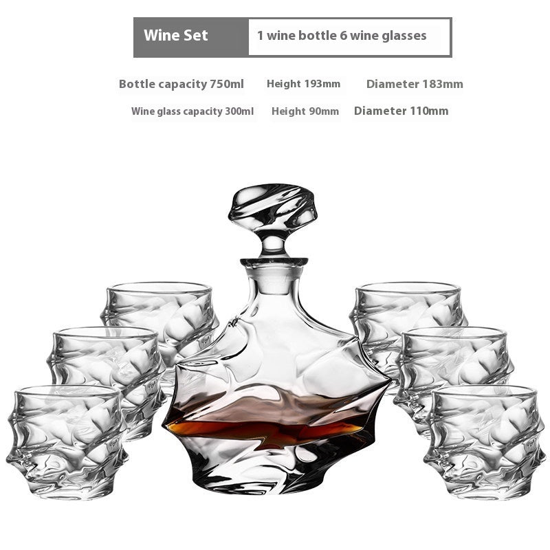 Creative Whiskey Glass Set – Flowering Crystal Liquor Glasses (201–300ml)
