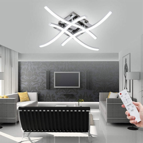 Ceiling Light 4 Wave Lights – Modern LED Dimmable Lamp for Kitchen, Living Room & Bedroom