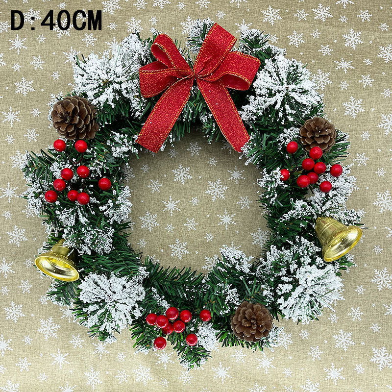 Handmade Christmas Festival Wreath – 20/30/40CM Semi-Mechanical Decoration | Pixel & Parcel Co.