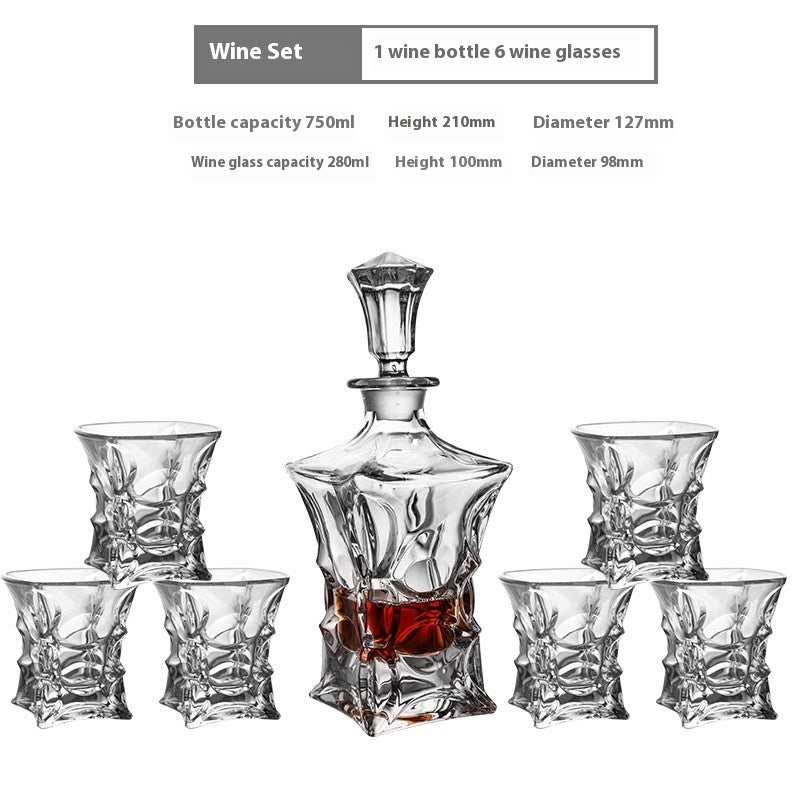 Creative Whiskey Glass Set – Flowering Crystal Liquor Glasses (201–300ml)