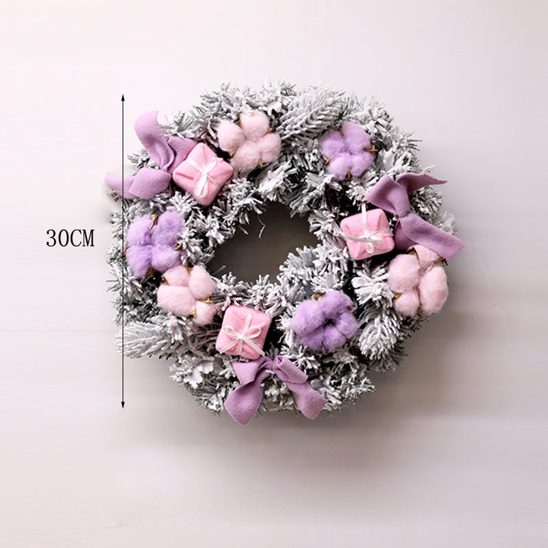 Pink Christmas Wreath – Door Decorations & Holiday Dress-Up Props | Pixel & Parcel Co.