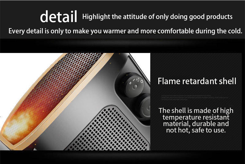Vertical & Horizontal Dual-Purpose Desktop Heater — 3 Heat Gears (1200–2000W)