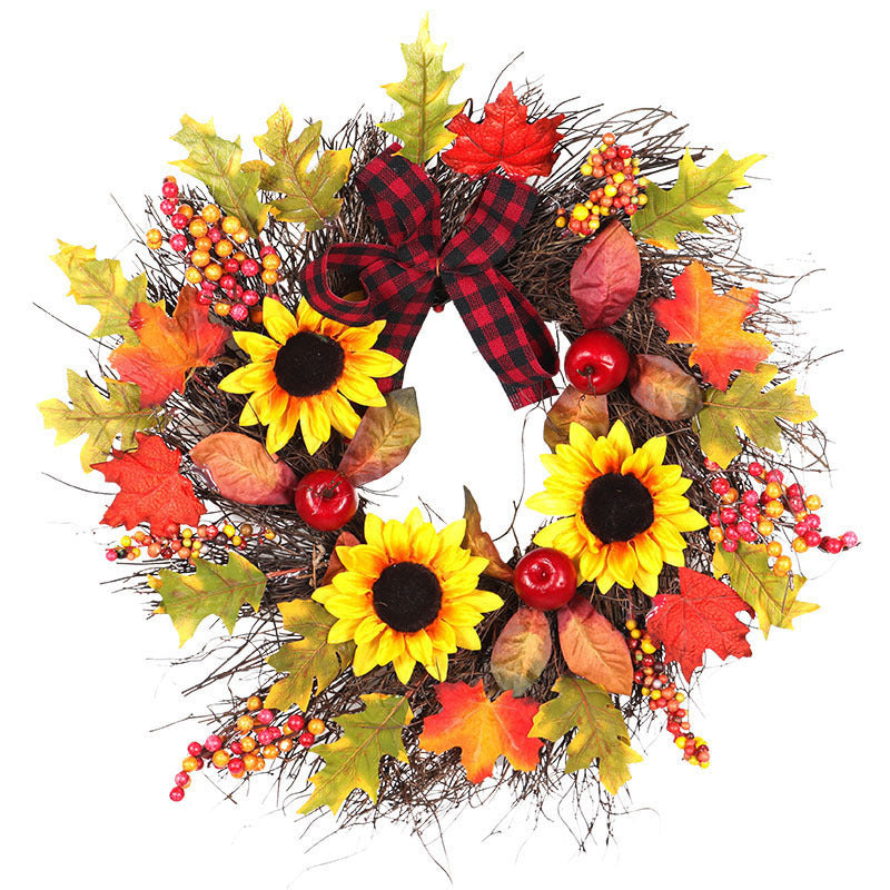 Maple Berry Christmas Wreath – 45CM and 60CM Handmade Autumn Festival Garland | Pixel & Parcel Co.
