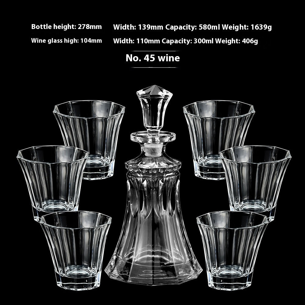 Creative Whiskey Glass Set – Flowering Crystal Liquor Glasses (201–300ml)