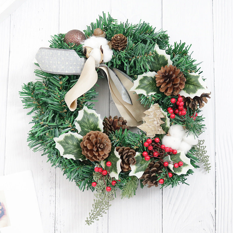 Christmas Ornaments Wreath – 30CM Decorative Holiday Garland | Pixel & Parcel Co.